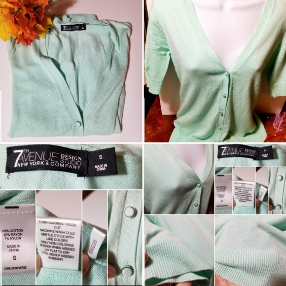 New York & Company Sweaters Cardigan New York Company Pastel Green Sweater Poshmark